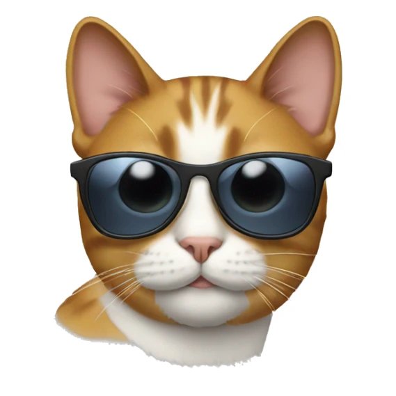 Cat with sunglasses sticker