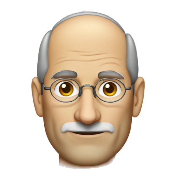 Steve Jobs wearing a monocle sticker