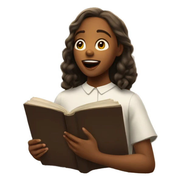 Girl sings in church on the choir sticker