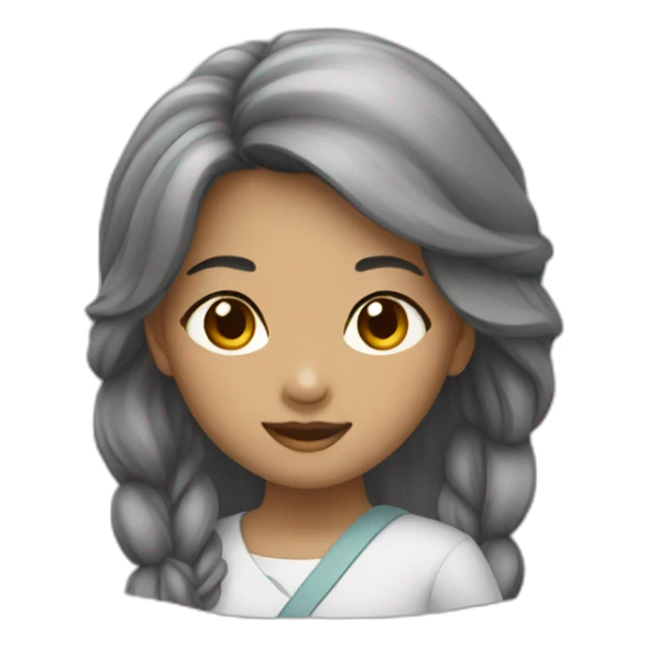 Two，girl，Black，Chinese sticker