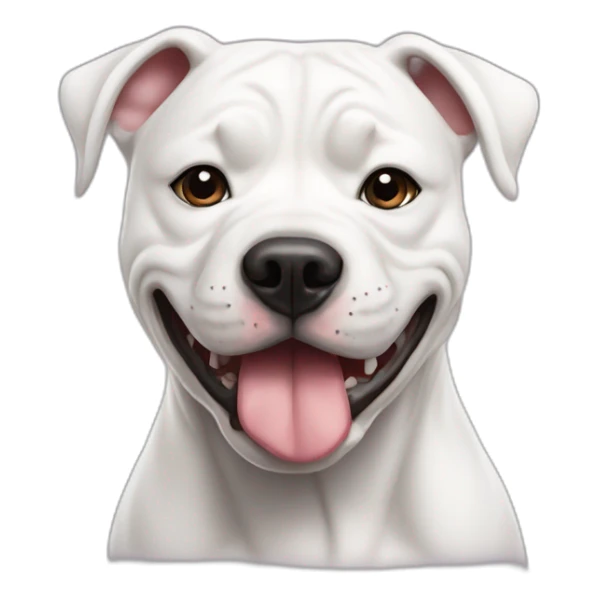 White staffordshire bull terrier crying sticker