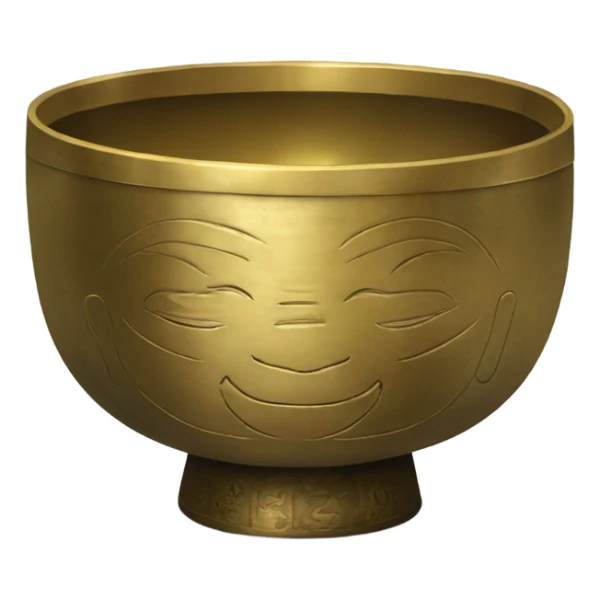 Brass Tibetan sound bowl sticker