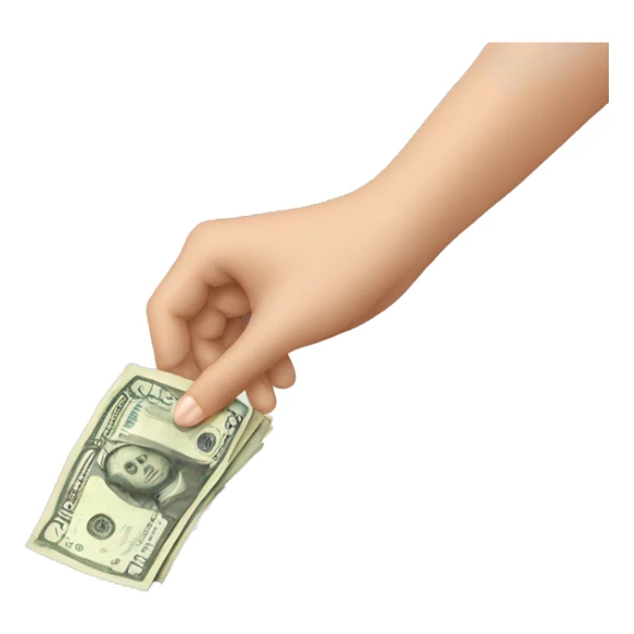 Woman hand holding a money euro sticker