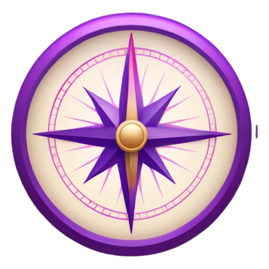 Beautiful compass with purple and pink grading sticker