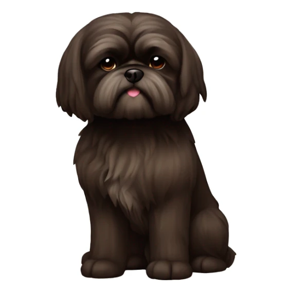 Dark brown shih tuz dog no white  sticker
