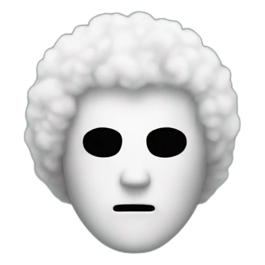 jason mask with afro coming out sticker