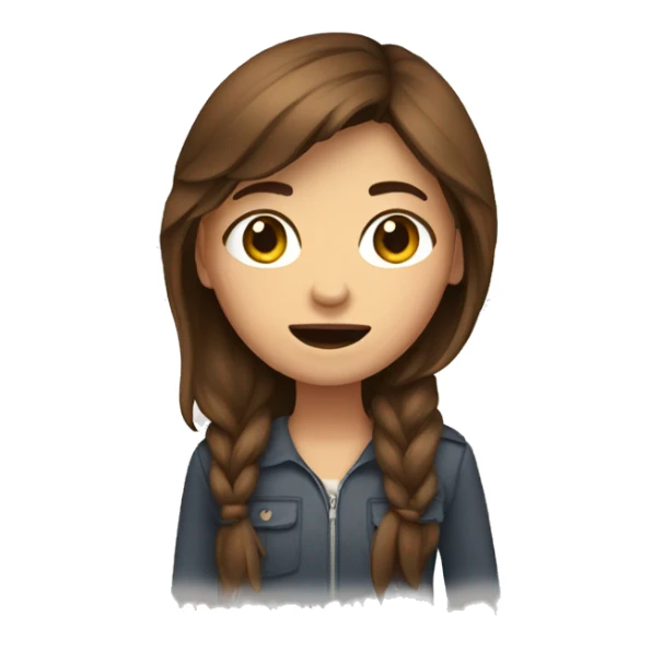 Brown hair girl with broken leg  sticker