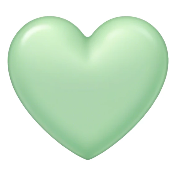 Pastel green loveheart sticker