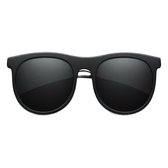 A pair of black sunglasses laying flat sticker