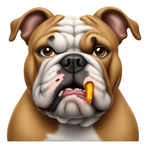 Xl bulldog smoking sticker