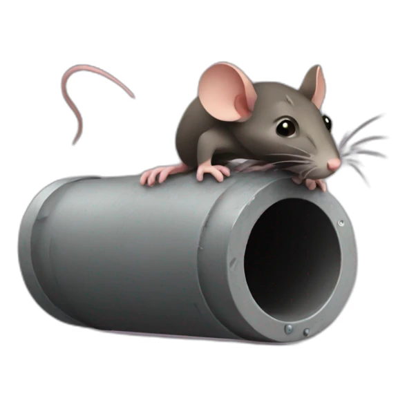 Rat stuck in a pipe sticker