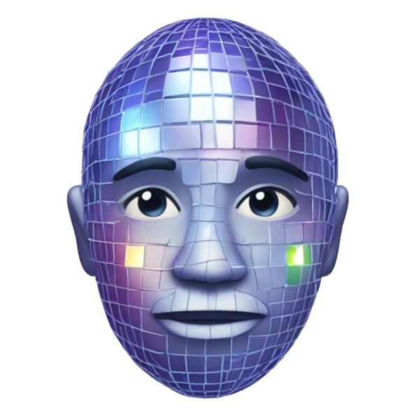 a man's head in the form of a disco ball





 sticker