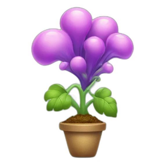 plant with fungus in symbiosis with hearts sticker