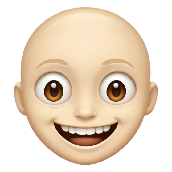 Funny cute and a big creepy smile  sticker