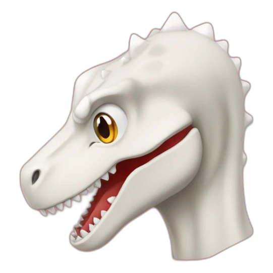 Dinosaure blanc et rouge sticker