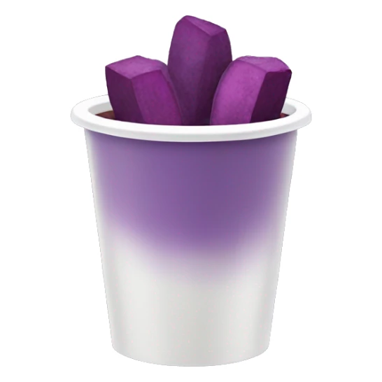 boba cup with purple sweet potato  sticker
