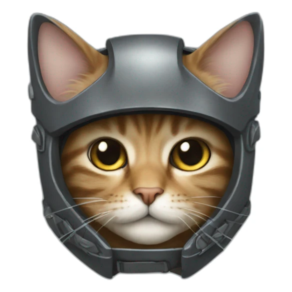 A cat in iron maider clothing sticker