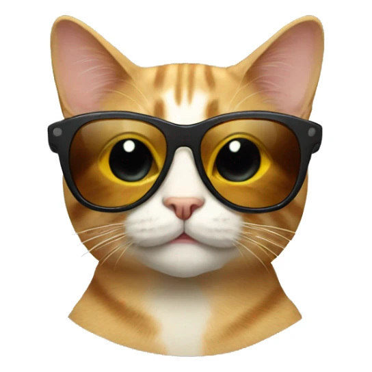 Cat with sunglasses sticker