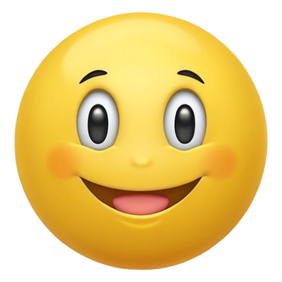 Yellow ball with a smily face sticker