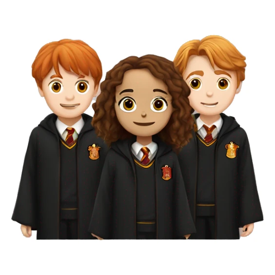 Harry Potter with Hermione Granger and Ron Weasley sticker