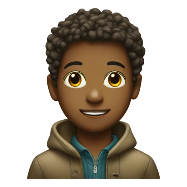 portrait of boy by christmas tree sticker