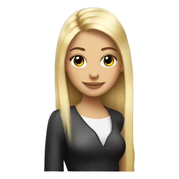 Blonde and straight hair girl sustaining cocktail sticker