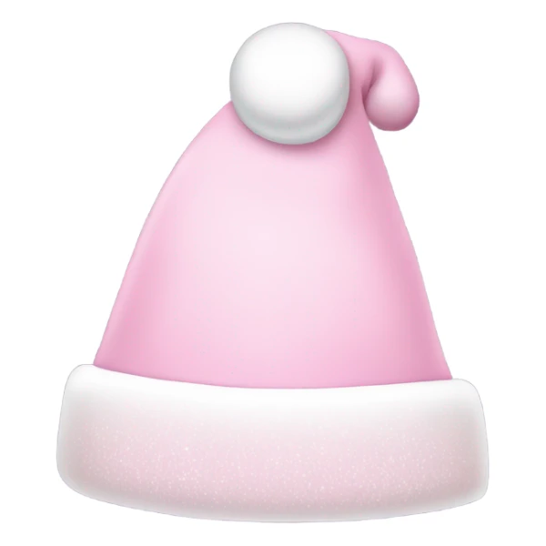 Light pink Santa hat with sparkly snowflakes  sticker