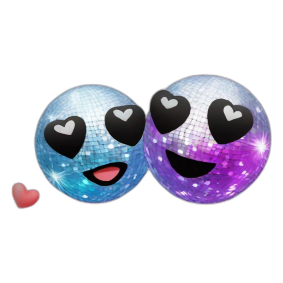 kisses disco balls and love letters sticker