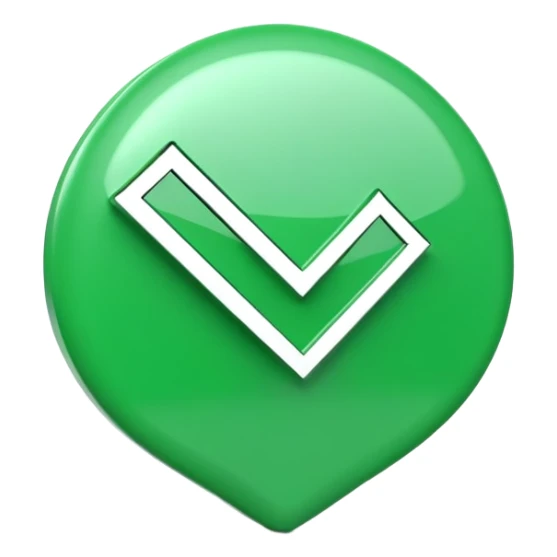 A green coloured correct sign emoji  sticker