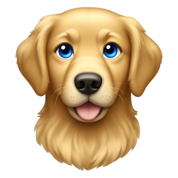 golden retriever basketball player with blue eyes sticker