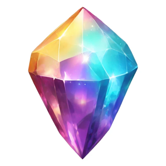 Shiny sparkly colorful crystal gem shard sticker