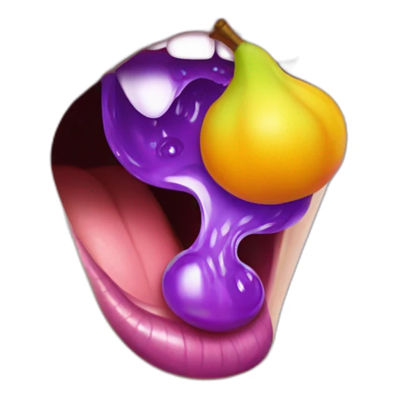purple fruit tongue out sweating gym woman sticker