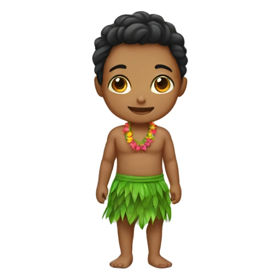 Little boy wearing lavalava skirt sticker