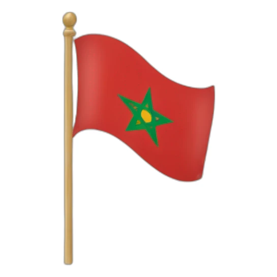 Le drapeau du Maroc avec un cœur autour sticker