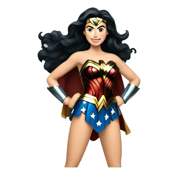 Wonder Woman happy sticker