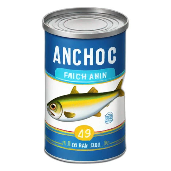 colourful tin of anchovies sticker