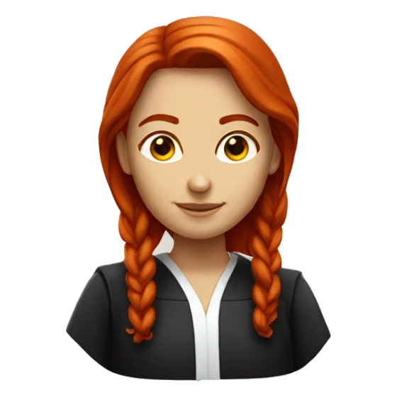 Red head girl judge sticker