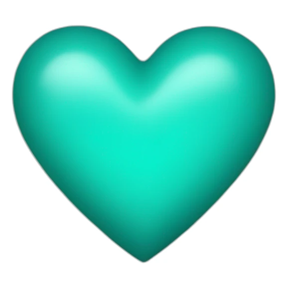 Teal heart sticker