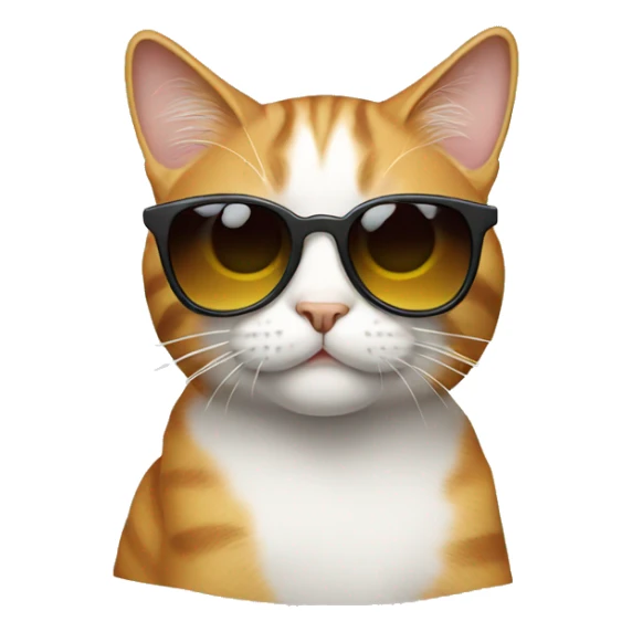 Cat with sunglasses sticker