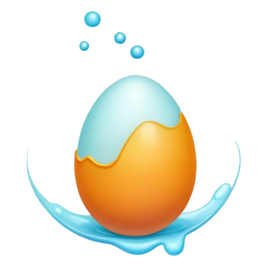A symbolic representation of fertilization, egg and sperm meeting sticker