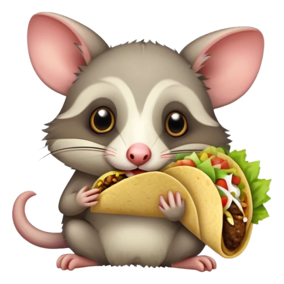 Possum with tacos with no lettuce  sticker