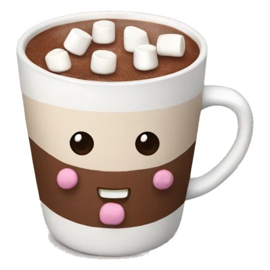 Hot chocolate with marshmallows Christmas themed  sticker