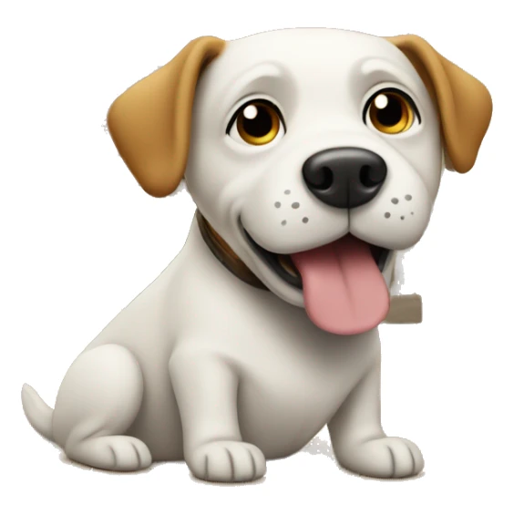 emoji of a dog in a house sticker