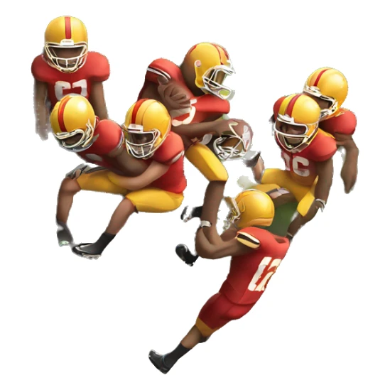 Sad Football team free falling off a cliff sticker