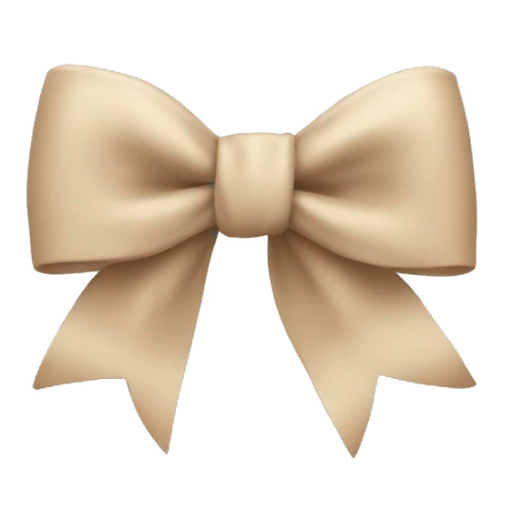 Beige bow sticker