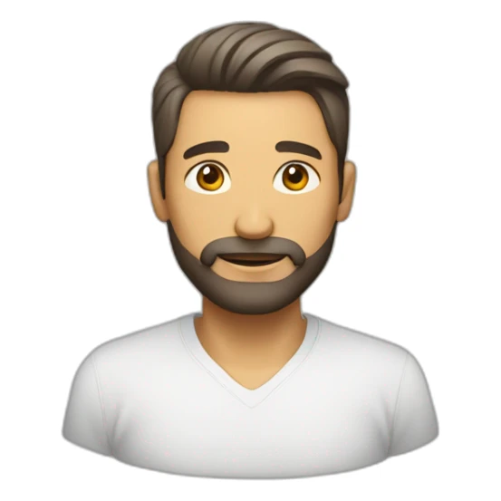 homme avec une coupe au bol sticker