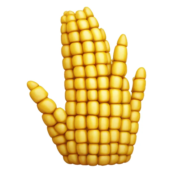 waving hand made out of corn sticker