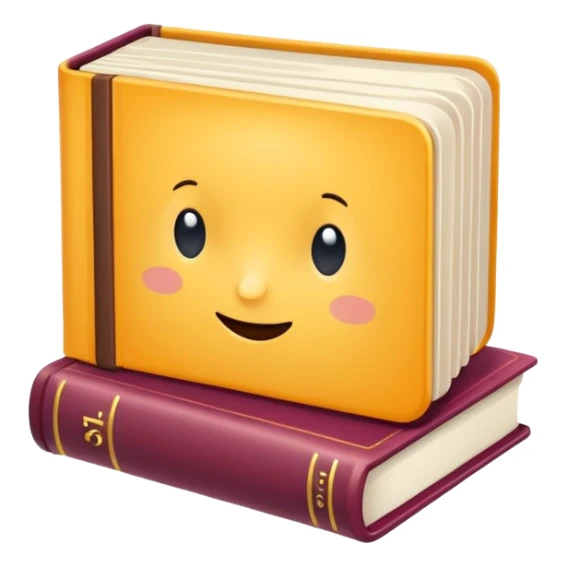 Minimal and cute book character with the word "SSTT" sticker