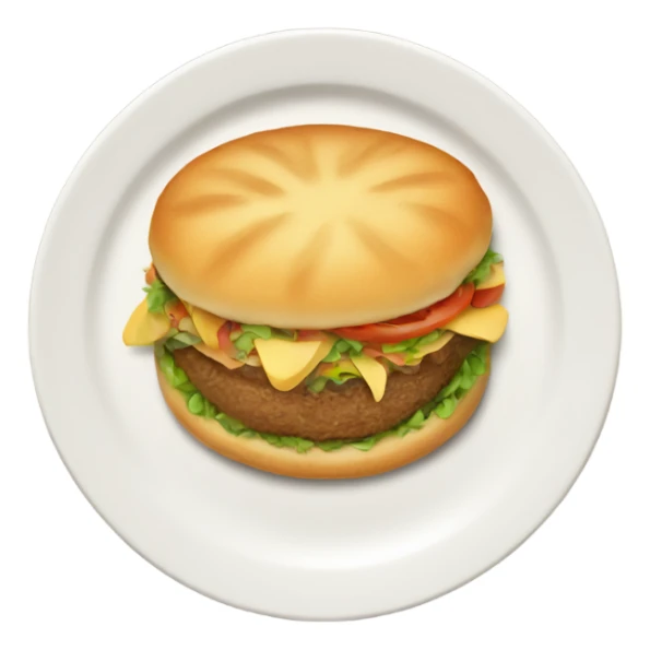 a plate of food sticker