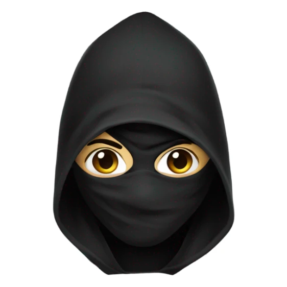 Ninja wearing black hoodie sticker